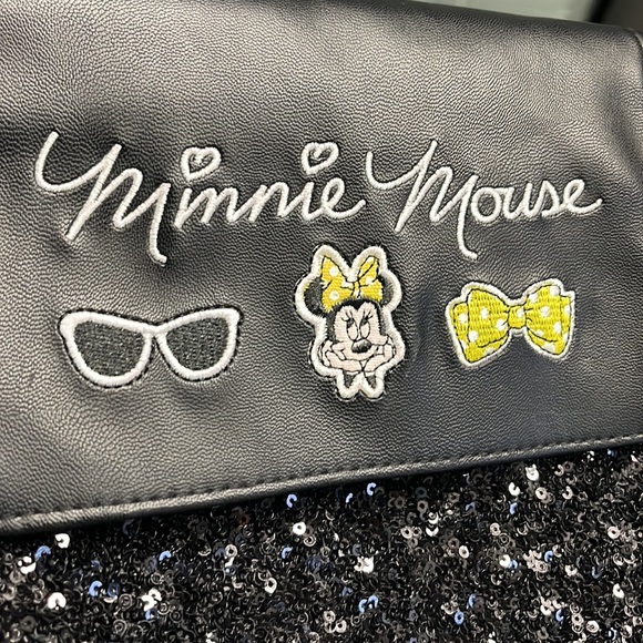 Vintage Minnie Mouse sequin mini backpack ears and earrings set 💛 - Picture 5 of 7